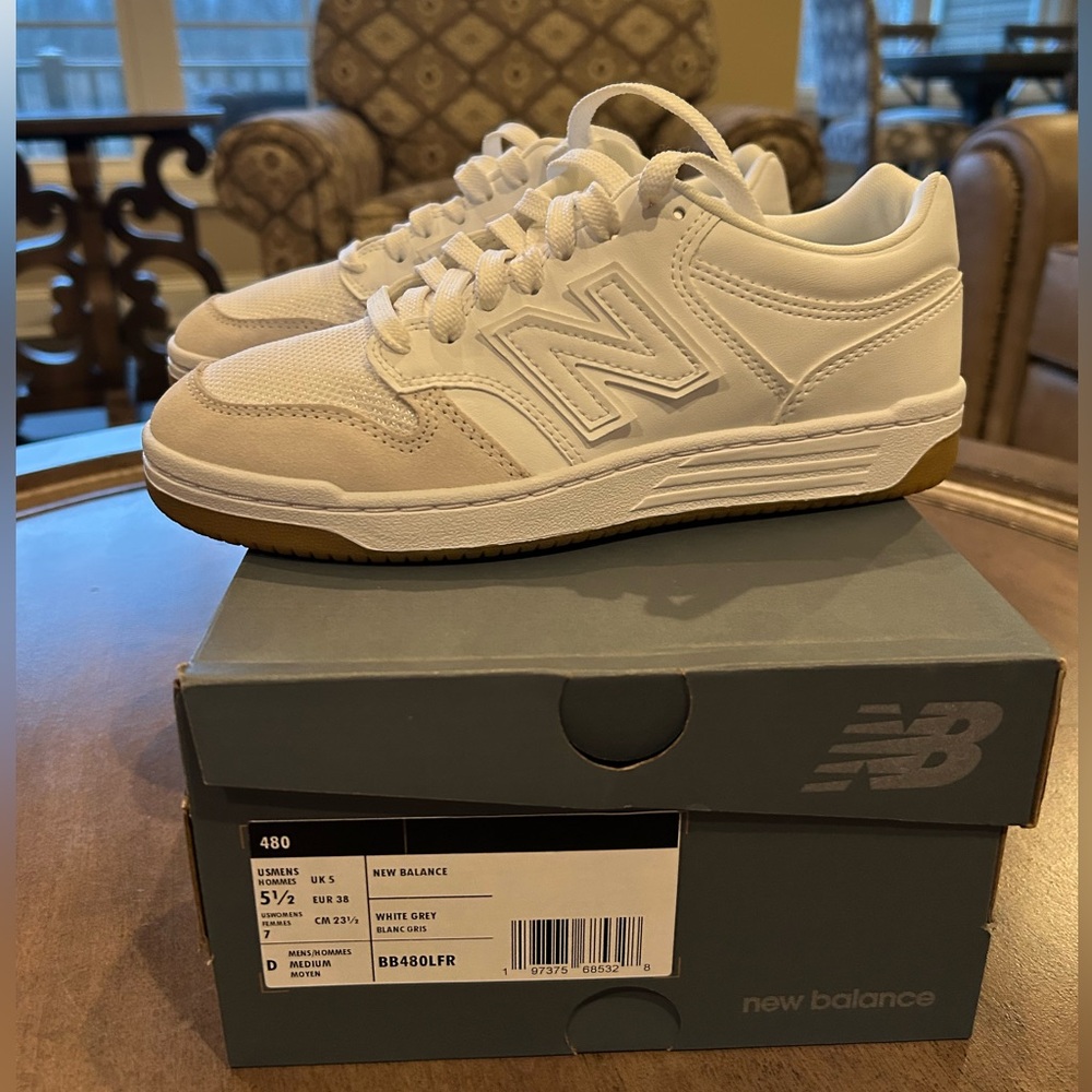 New Balance 480 Unisex Leather Court Sneakers Women’s Size 7
